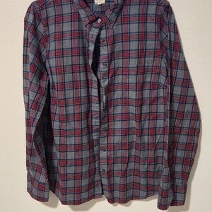 J. Crew Red and Blue Plaid Casual Shirt